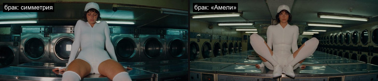 Брак: героиня по центру, симметрия